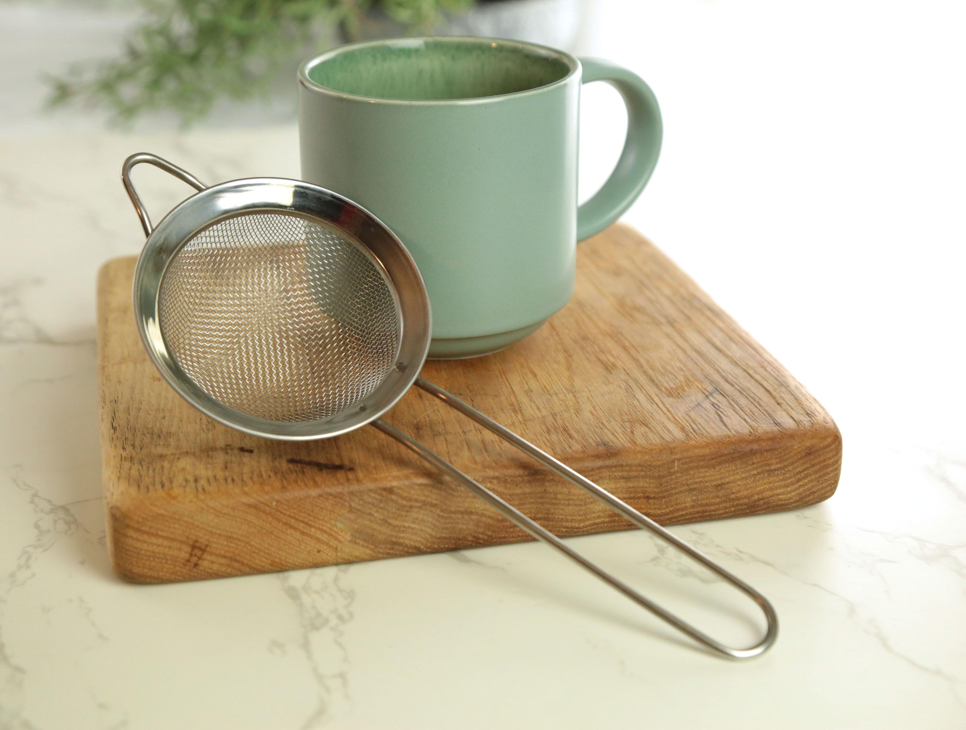 Earthley Tea Infuser stainless steel mesh ball product photo on clean white background displayed for reference